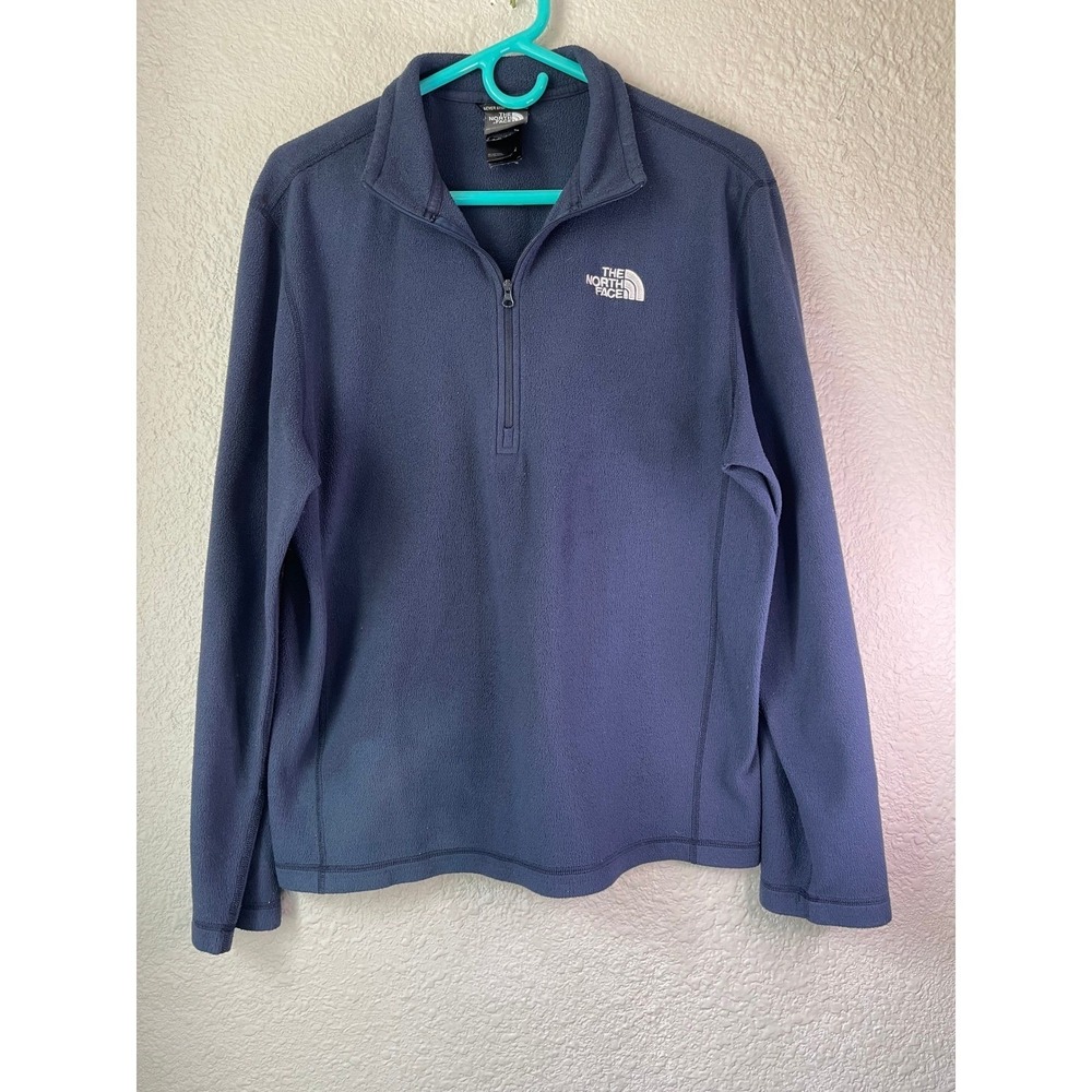The North Face Quarter Zip Fleece‎ Pullover Mens M Blue Lightweight Jacket
